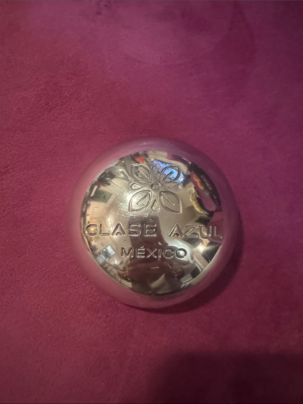 Clase Azul silver metal tequila bottle lid polished silver finish Original logo